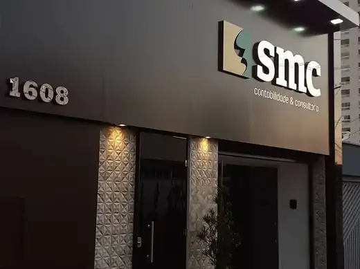 Letras caixa — projeto SMC Contabilidade pela Focco Luminosos